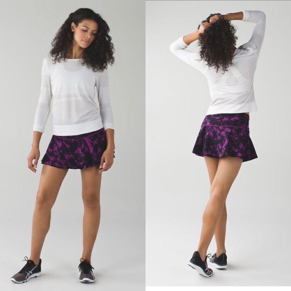 Lululemon Hit your Stride Skirt-Breezie Regal Plum Black / Black